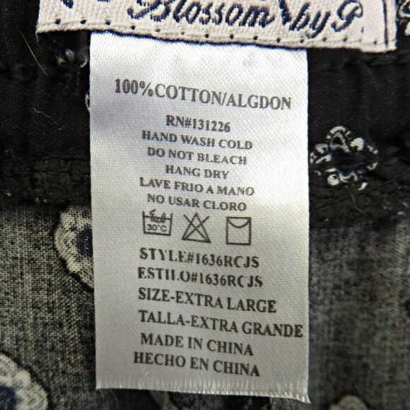 Black and Blue Palazzo Style Loose Fit Cotton Pants......325 - Picture 7 of 9